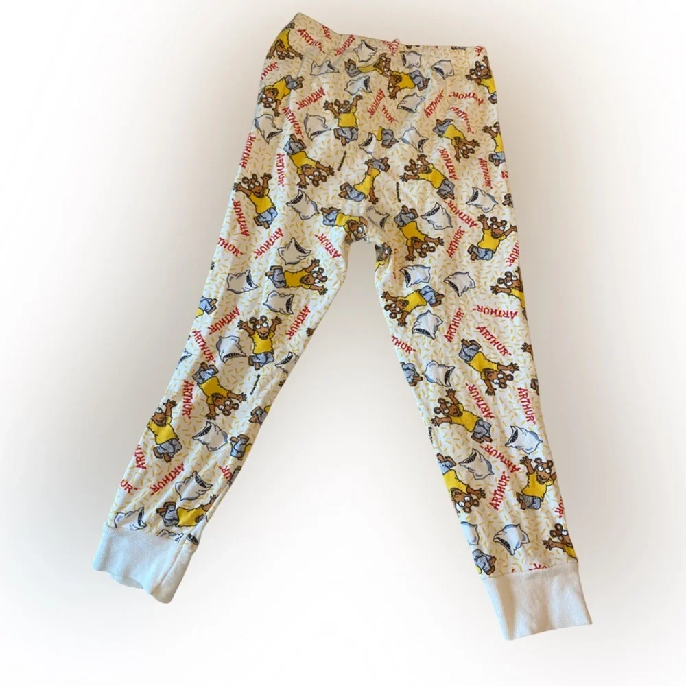 VTG Rare Arthur Aardvark Cartoon Long Eddies Childrens (2)pc. Pajamas 8 Yrs